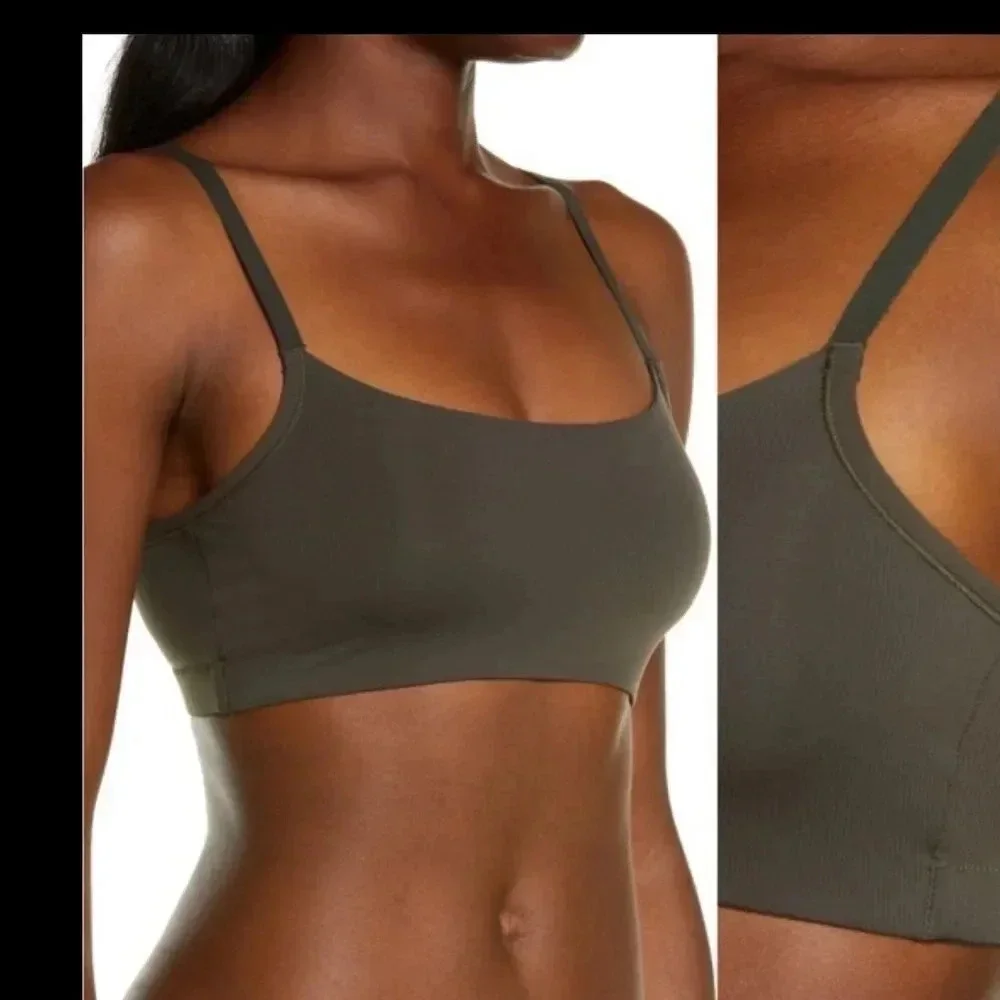 NATORI UNLINED CONVERTIBLE BRALETTE WITH LIGHT SUPPORT DARK GREY SIZE XL